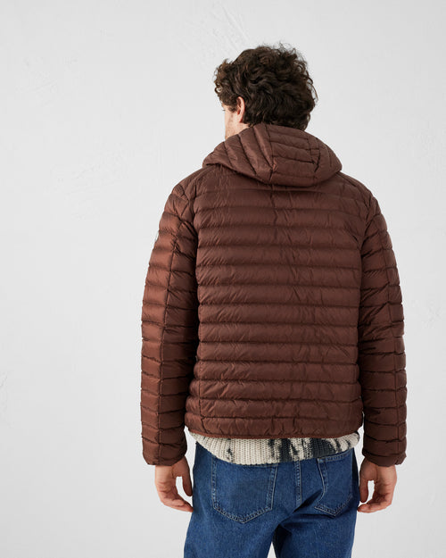 Dark chocolate Lightweight down jacket Nico - JOTT UK - 4