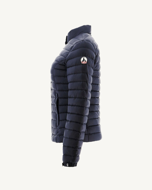 Navy Nina 2.0 lightweight biker fit puffer jacket style - JOTT UK - 2