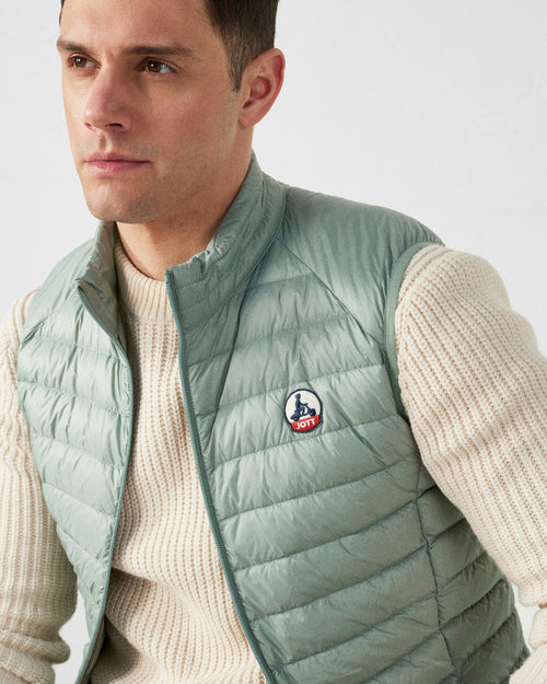 Mineral green Sleeveless down jacket Tom - JOTT UK - 3