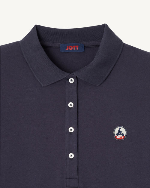 Palma organic cotton polo dress Navy - JOTT UK - 2