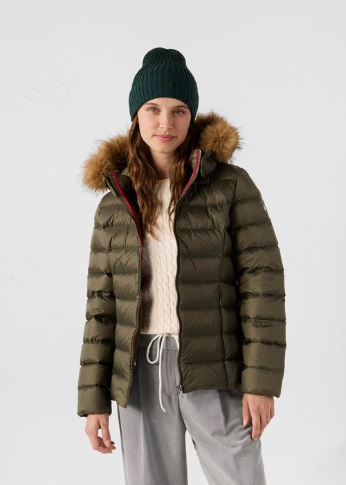 Luxe Extreme Cold hooded down jacket Army - JOTT UK - 3