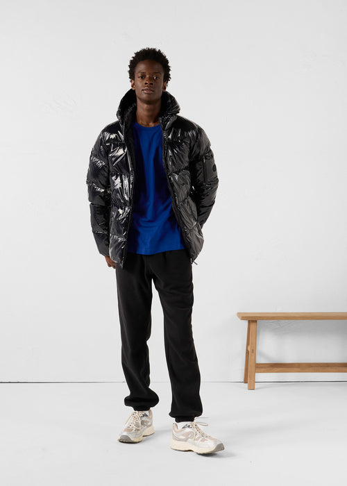 Grand Froid lacquered hooded jacket Black Java - JOTT UK - 3