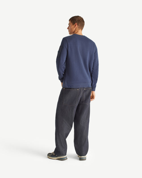 Ulysse round-necked cotton sweatshirt Navy - JOTT UK - 3