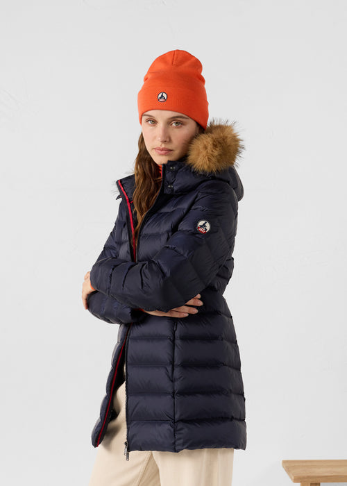 Perle Extreme Cold mid-length down jacket Navy - JOTT UK - 2