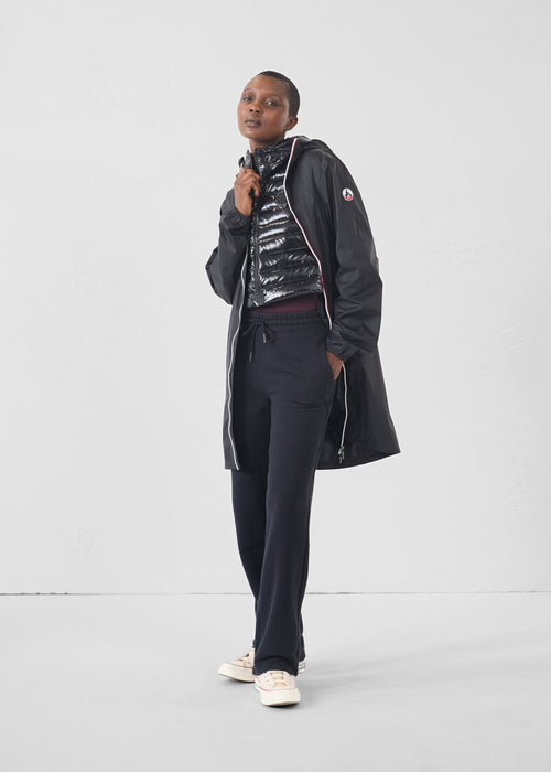 Raincoat packable long Black Skye - JOTT UK - 2