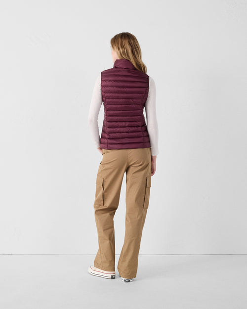 Lightweight Sleeveless Down Jacket Black Cherry Seda - JOTT UK - 4