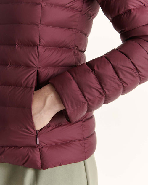 Lightweight hooded down jacket Aubergine Cloe - JOTT UK - 5