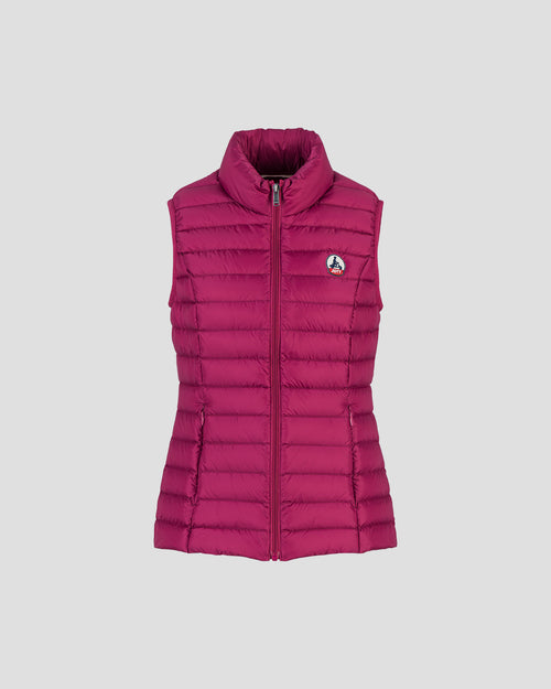 Light sleeveless down jacket Red plum Seda - JOTT UK - 2