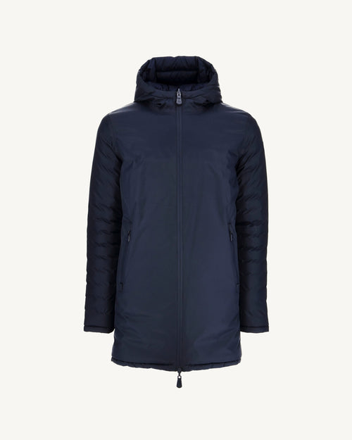 Navy Reversible light puffer jacket Amsterdam - JOTT UK - 2