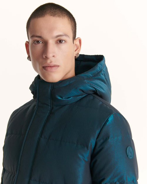 Christmas blue Happy Grand Froid puffer jacket - JOTT UK - 3