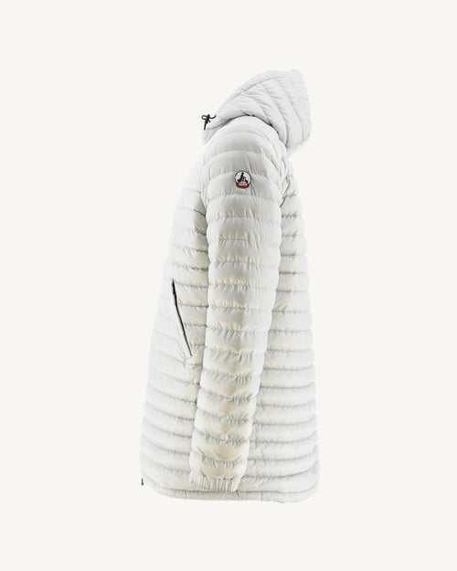 Black/Soft grey Amsterdam long reversible hooded puffer jacket - JOTT UK - 3