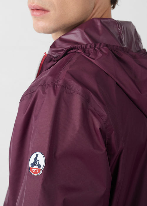 Raincoat packable long Black cherry Skye - JOTT UK - 4