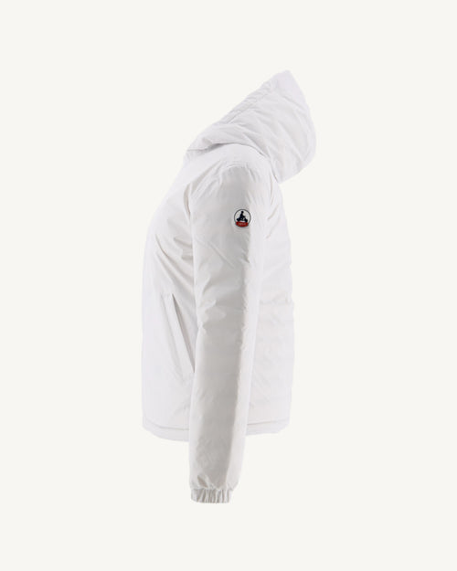 White/Anthracite Vienne reversible hooded puffer jacket - JOTT UK - 4