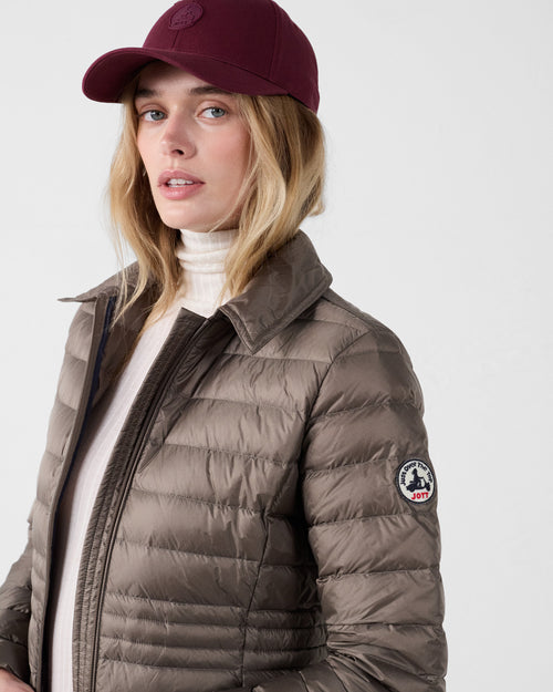 Long Hooded Down Jacket Taupe Vero 2.0 - JOTT UK - 4