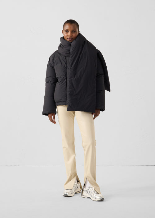 Extreme Cold Down Jacket with detachable scarf Black Claude - JOTT UK - 5