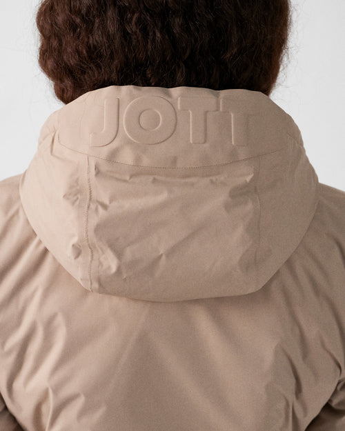 Bangkok 2.0 Ultralight reversible hooded winter jacket Beige/Bleached sand - JOTT UK - 3