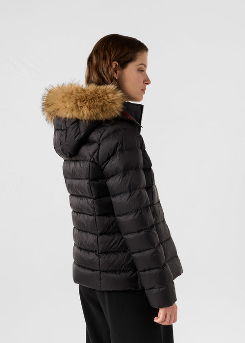 Luxe Extreme Cold hooded down jacket Black - JOTT UK - 4