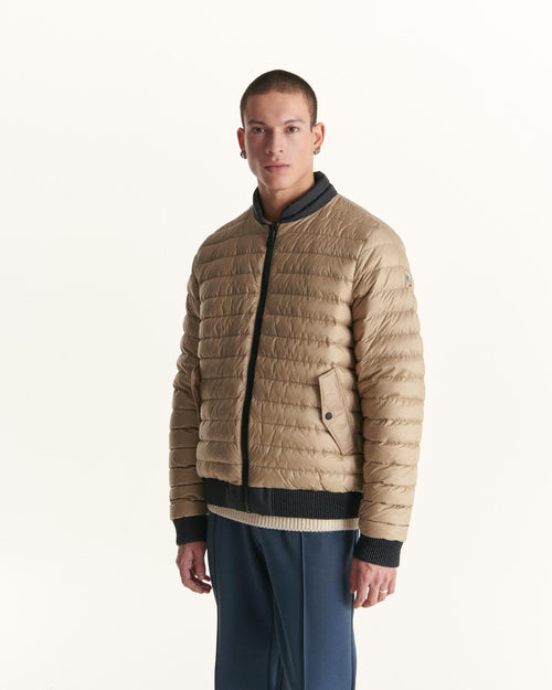 Black/Beige Reversible down jacket Bombay - JOTT UK - 5