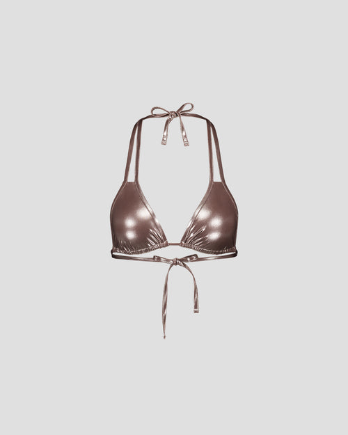 Tawny brown triangle bikini top Assia - JOTT UK - 2