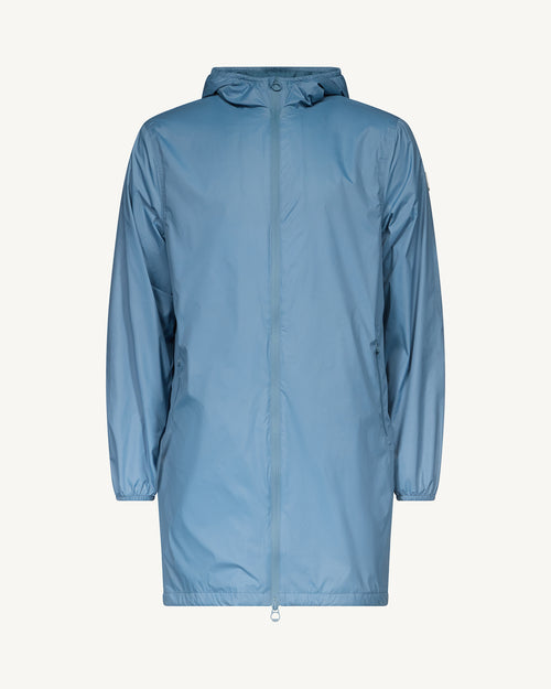Oban Polar fleece-lined long waterproof jacket Washed blue - JOTT UK - 2