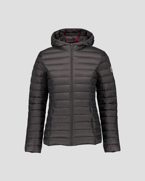 Lightweight hooded down jacket Anthracite Cloe - JOTT UK - 2