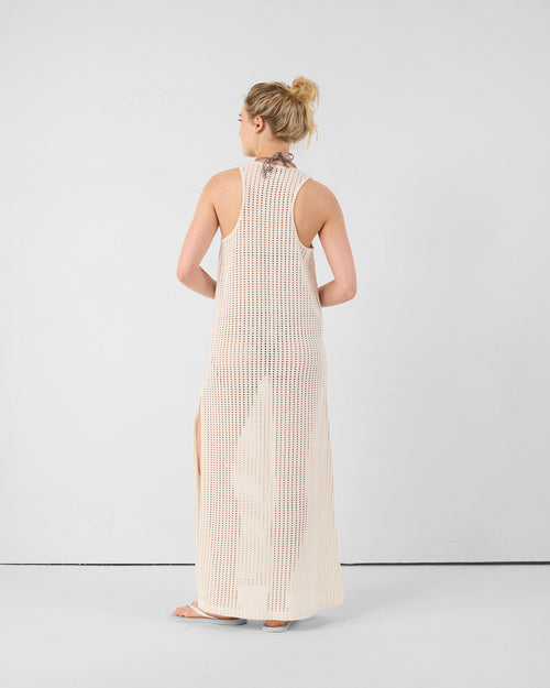 Natural cotton knit maxi dress Euginia - JOTT UK - 4