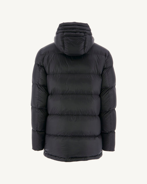 Black Warm hooded down jacket Dakhla - JOTT UK - 3