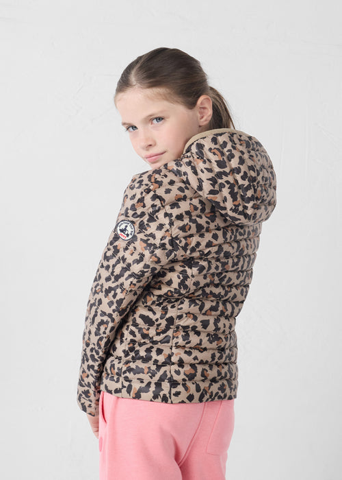 Light hooded jacket Leopard beige Carla print - JOTT UK - 3