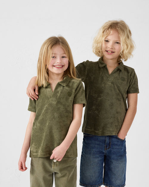 Terry Army Towelling polo shirt - JOTT UK - 3