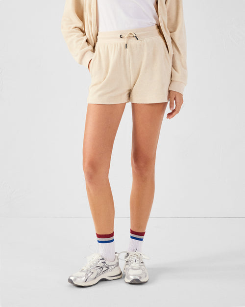 Bleached sand towelling shorts Blossom - JOTT UK - 2