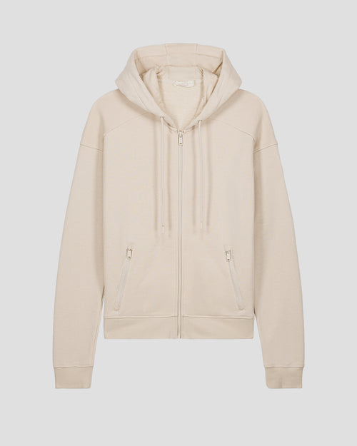 LEDA brushed fleece zipped jacket Bleached sand - JOTT UK - 2