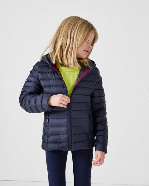 Navy Hooded down jacket Carla - JOTT UK - 5