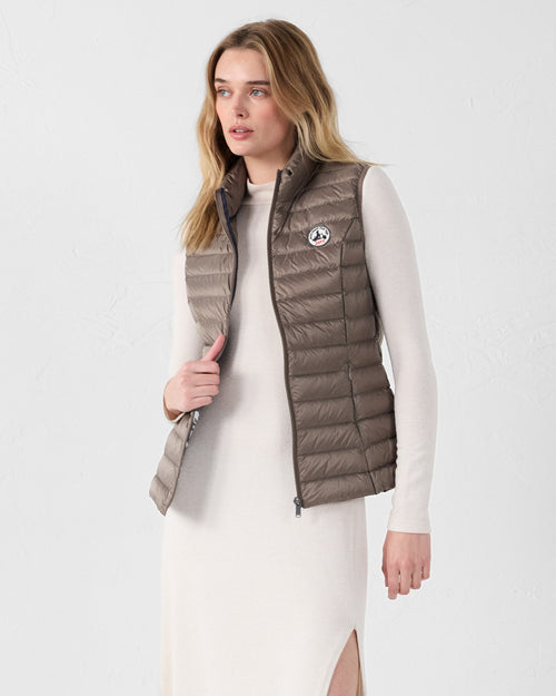 Light sleeveless down jacket Taupe Seda - JOTT UK - 2
