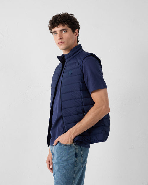Navy Arafo stretch sleeveless puffer jacket - JOTT UK - 3