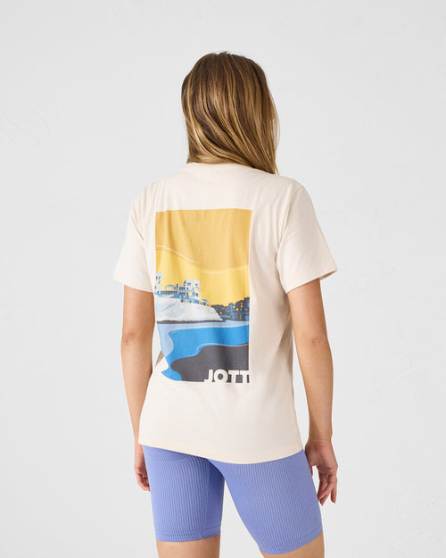 Bleached sand cotton round-neck t-shirt Espar - JOTT UK - 4