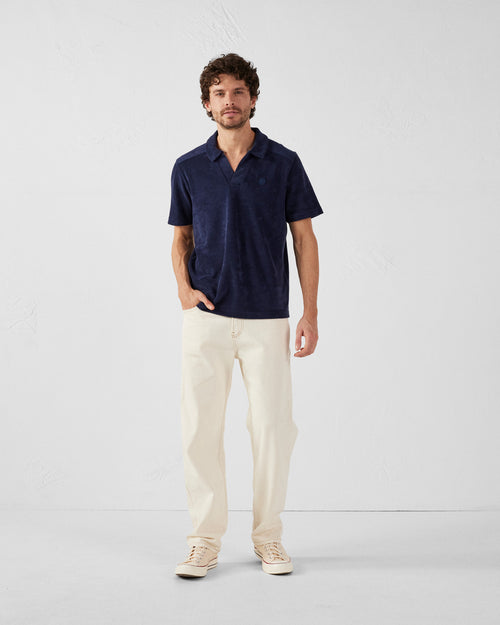 Navy Polo shirt towelling Joshua - JOTT UK - 3
