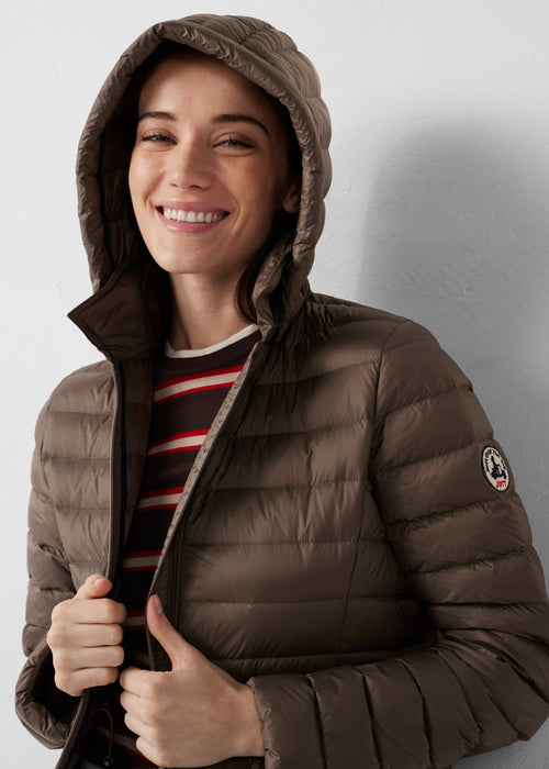 Long Hooded Down Jacket Taupe Vero 2.0 - JOTT UK - 5