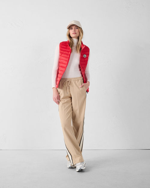 Lightweight Sleeveless Down Jacket Carmine Red Seda - JOTT UK - 2
