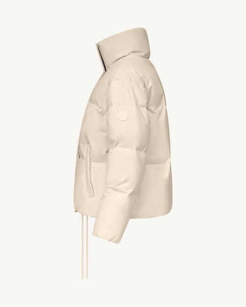 Ozaka cropped puffer-style down jacket Ivory - JOTT UK - 5
