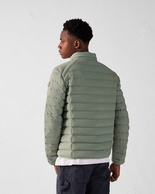 Mineral green Aragon lightweight stretch puffer jacket - JOTT UK - 4