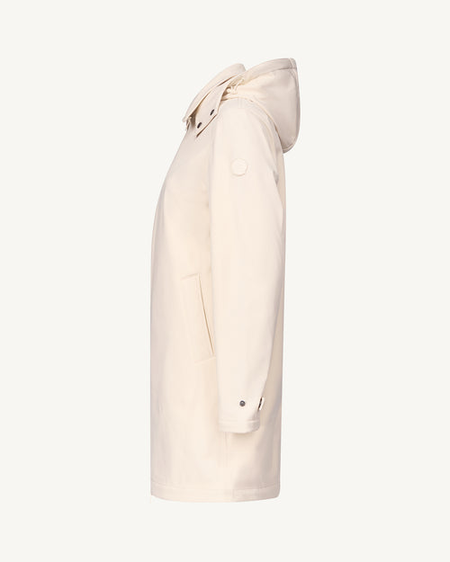 Corinthe 2.0 waterproof jacket with detachable hood Ivory - JOTT UK - 2