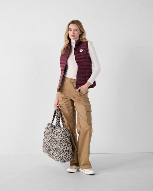 Lightweight Sleeveless Down Jacket Black Cherry Seda - JOTT UK - 3