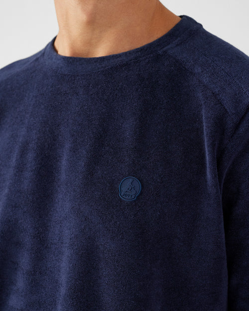 Navy Ali towelling T-shirt - JOTT UK - 5