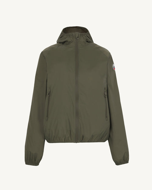 Feroe packable waterproof jacket Army - JOTT UK - 2