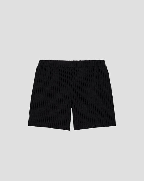 Black cotton knit shorts Vittorio - JOTT UK - 2