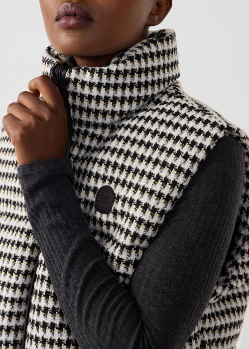 Great Cold puffer jacket Sleeveless Natural/Black Atsuma Multico - JOTT UK - 5