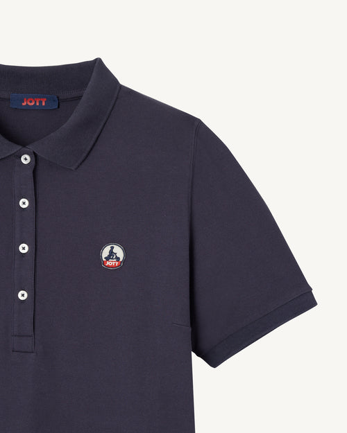 Palma organic cotton polo dress Navy - JOTT UK - 3