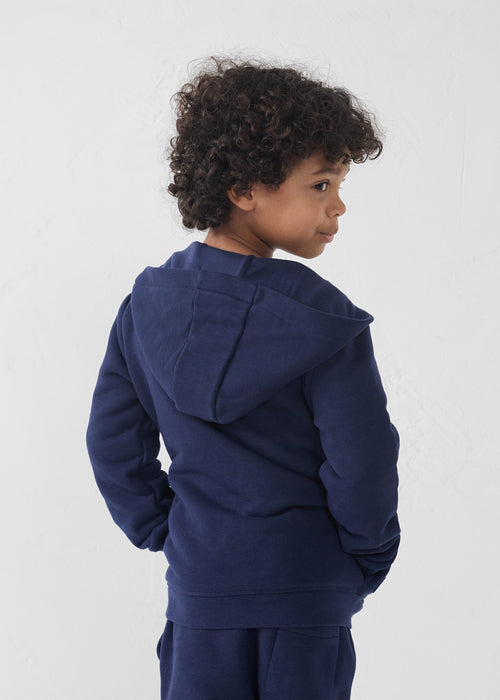 Hoodeded zipped jacket Navy Arie - JOTT UK - 3