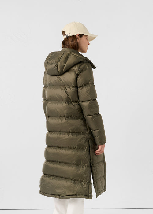 Long hooded down jacket Army Karachi - JOTT UK - 3