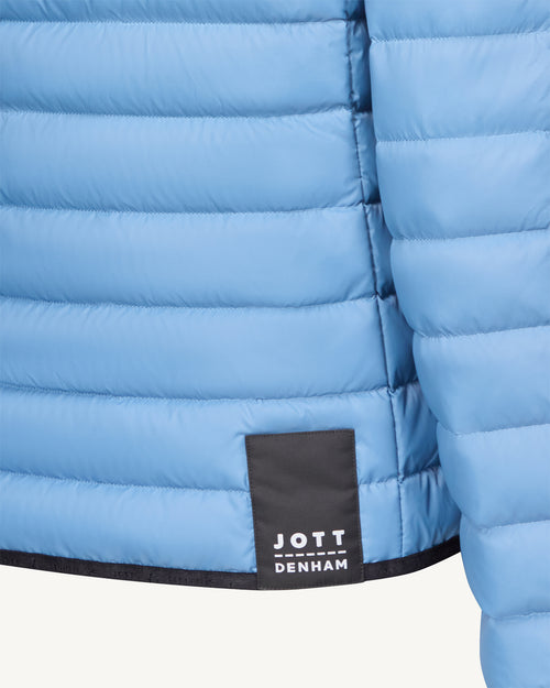 Flight WNW JOTT x DENHAM lightweight down jacket with denim details Washed blue - JOTT UK - 5
